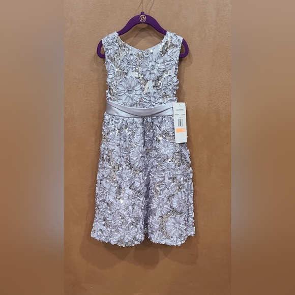 Rare Editions Other - Girl "Rare Editions " silver sequence dress. Attached petticoat